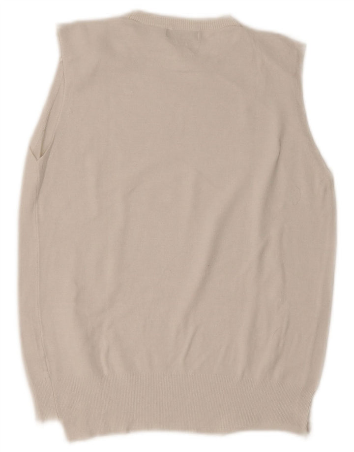 Zara Damen Crop Vest Tank Top UK 14 Large Weiß