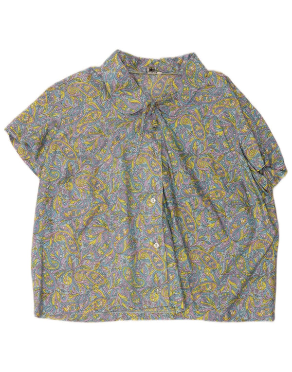 Stella Damen Kurzarm-Hemdbluse EU 48 2XL Mehrfarbig Paisley