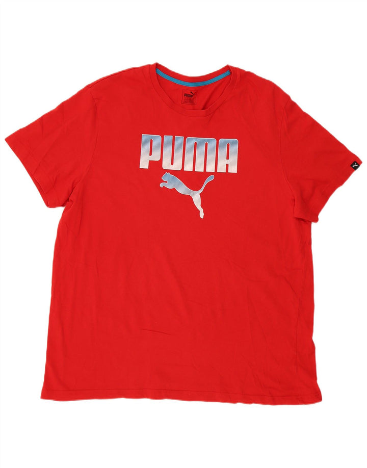 Puma Herren Grafik T-Shirt Top 2XL Rot