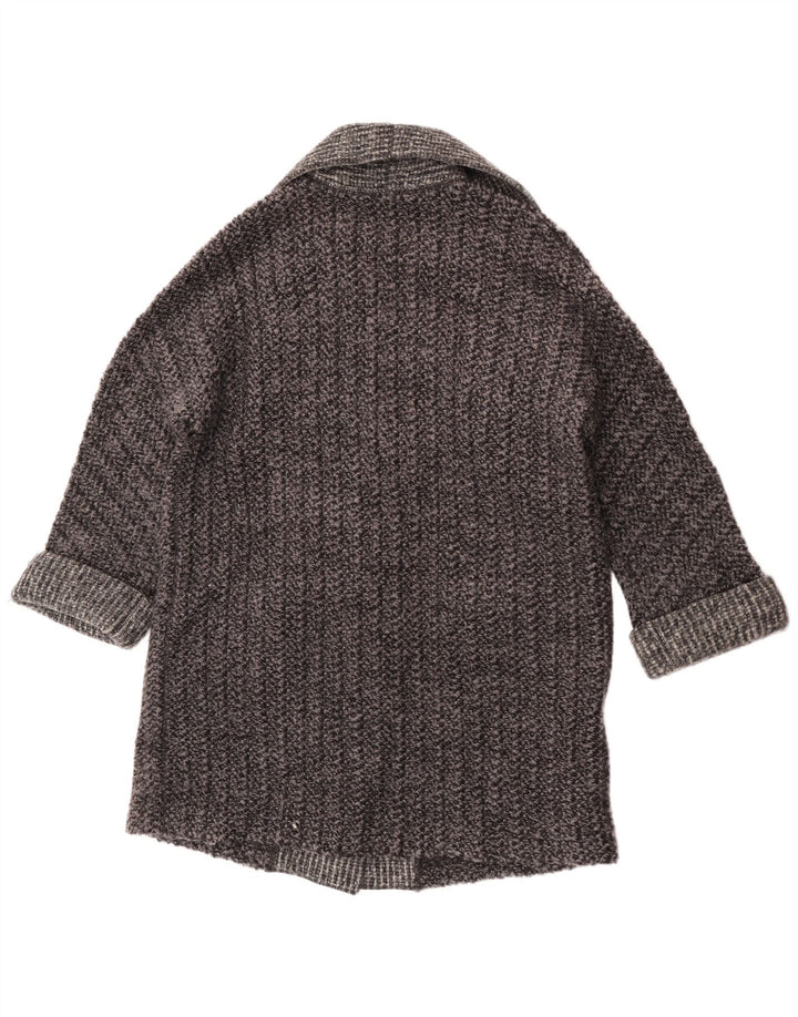 Paul Costelloe Damen Übergroßer Mantel UK 16 Große graue Colourblock-Wolle