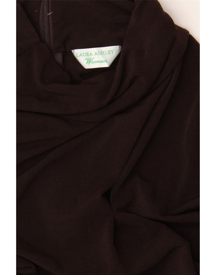 LAURA ASHLEY Womens Sleeveless Blouse Top UK 22 3XL Brown Polyester Vintage Laura Ashley and Second-Hand Laura Ashley from Messina Hembry 