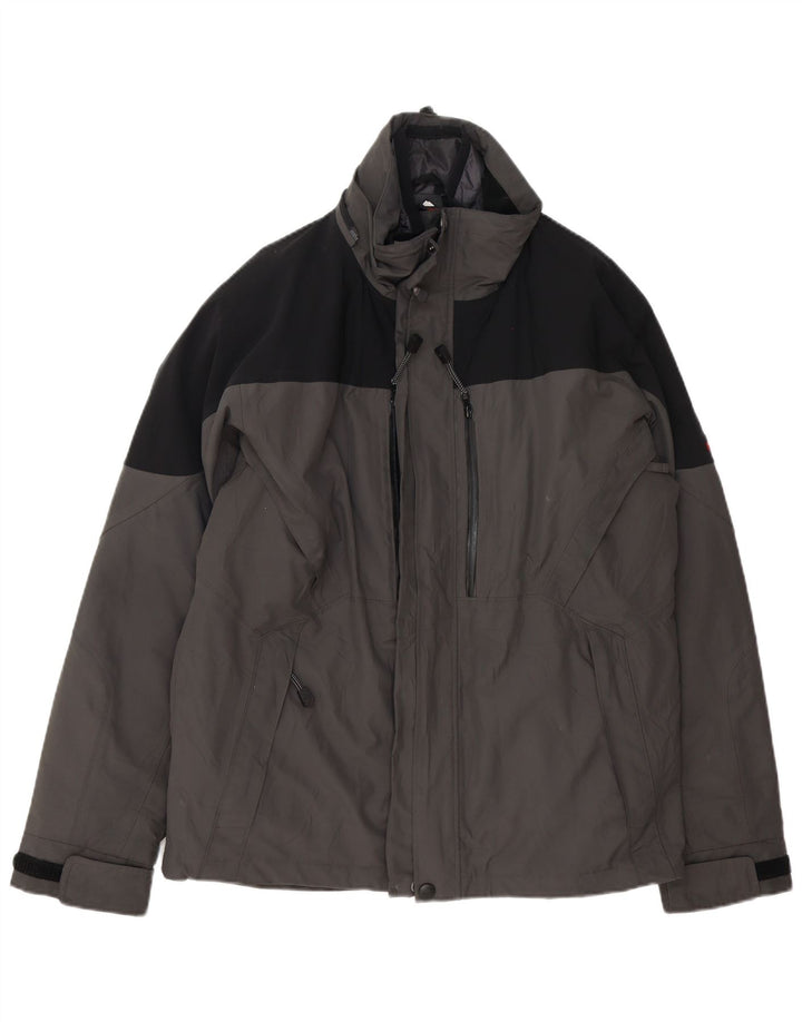 MC Kinley Herren-Windjacke mit Kapuze, UK 38, Mittelgrau, Farbblock
