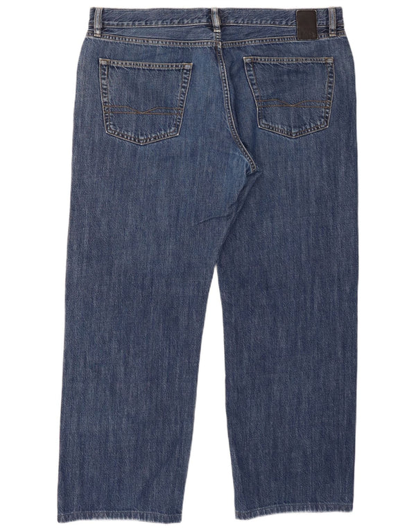 Hugo Boss Herren Straight Jeans W40 L29 Blaue Baumwolle