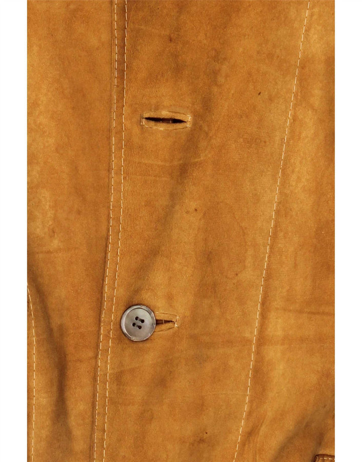 Vintage Herren Wildleder Bomberjacke UK 38 Mittelbraun