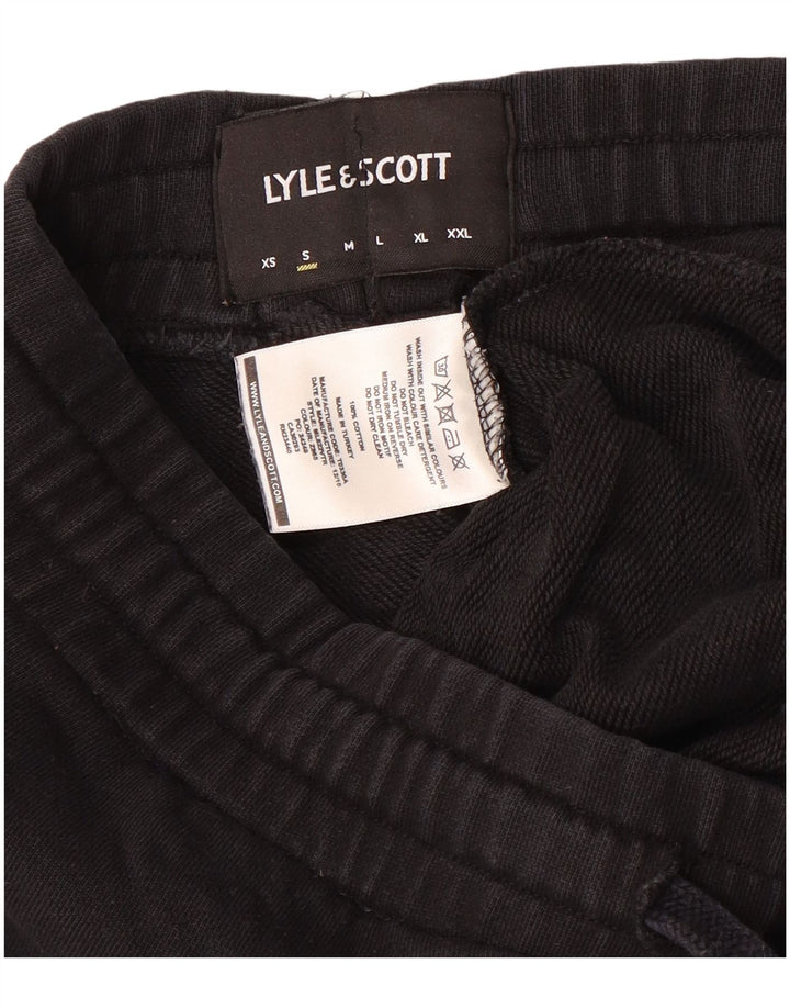 LYLE & SCOTT Herren-Trainingshose, Jogginghose, Größe S, schwarze Baumwolle