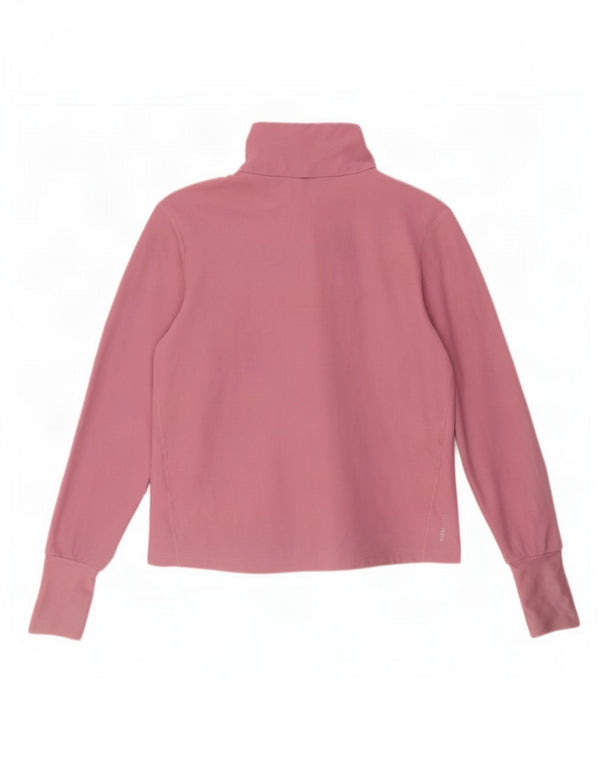 Adidas Damen Aeroready Zip Neck Pullover Trainingsanzug Top UK 4/6 XS Rosa