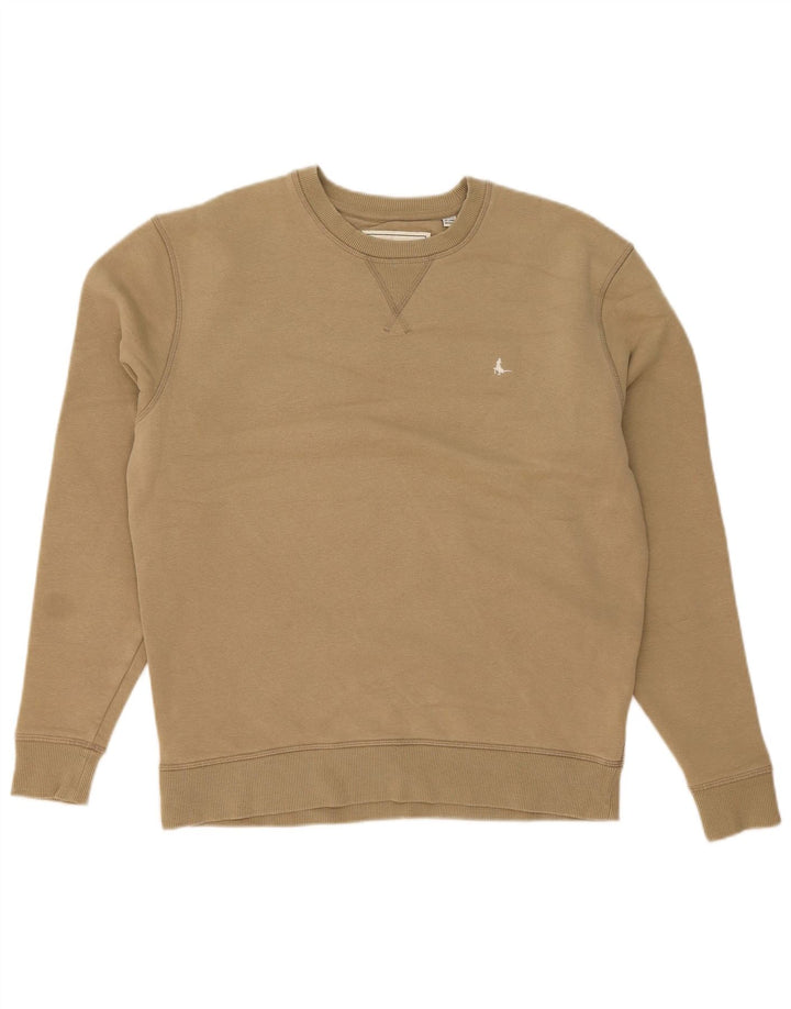 JACK WILLS Mens Sweatshirt Jumper Small Beige Cotton