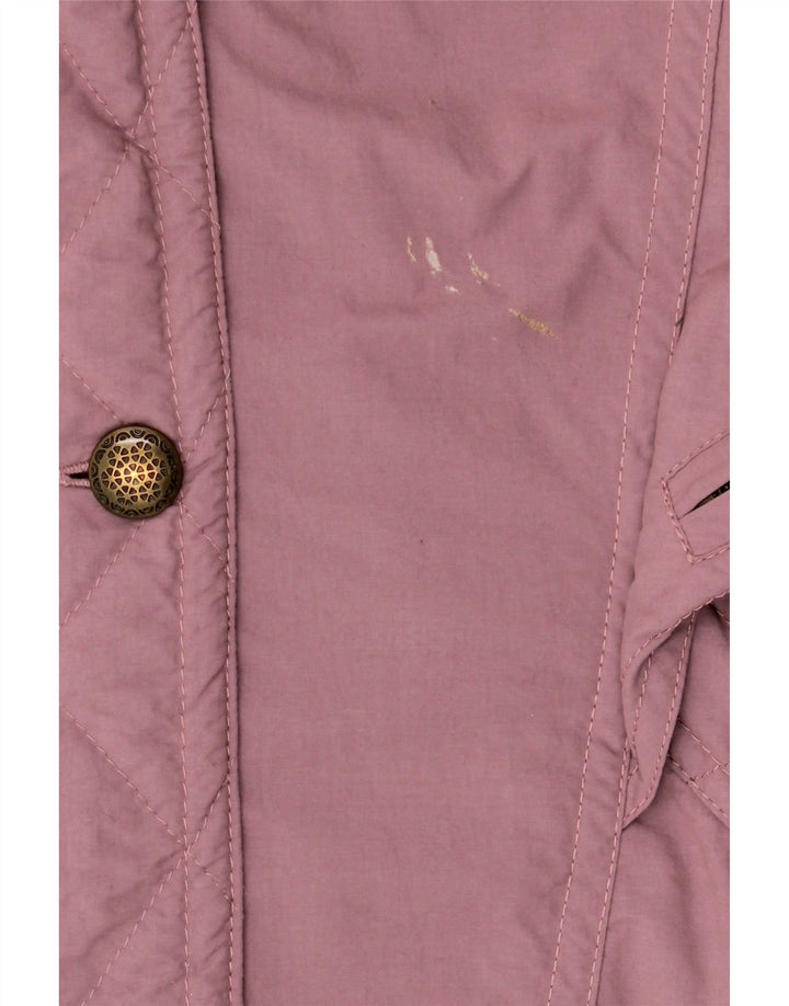 VINTAGE Damen-Windbreaker-Mantel mit Kapuze, EU 42, groß, lila, Polyester