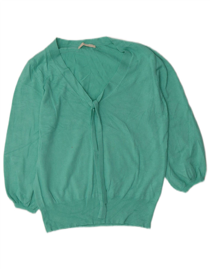 Marks & Spencer Damen-Pullover mit 3/4-Ärmeln und V-Ausschnitt, Gr. 14, Mittelgrün