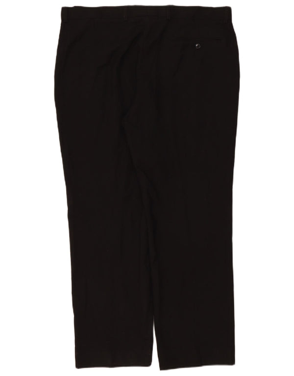 Marks & Spencer Herren-Anzughose mit maßgeschneiderter Passform, W38, L29, schwarzes Polyester