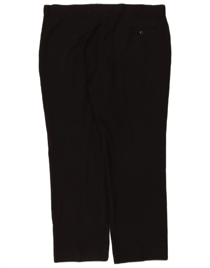 Marks & Spencer Herren-Anzughose mit maßgeschneiderter Passform, W38, L29, schwarzes Polyester