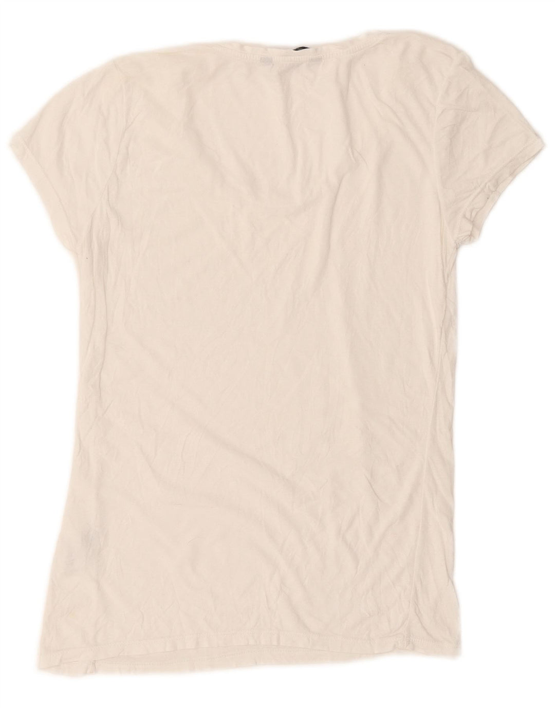 French Connection Damen T-Shirt Top UK 10 Small Weiße Baumwolle