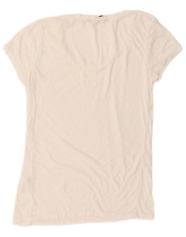 French Connection Damen T-Shirt Top UK 10 Small Weiße Baumwolle
