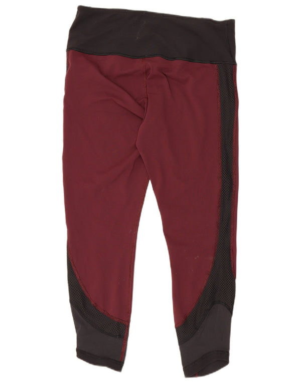 Lululemon Damen Crop Leggings US 12 Large Burgund Colourblock