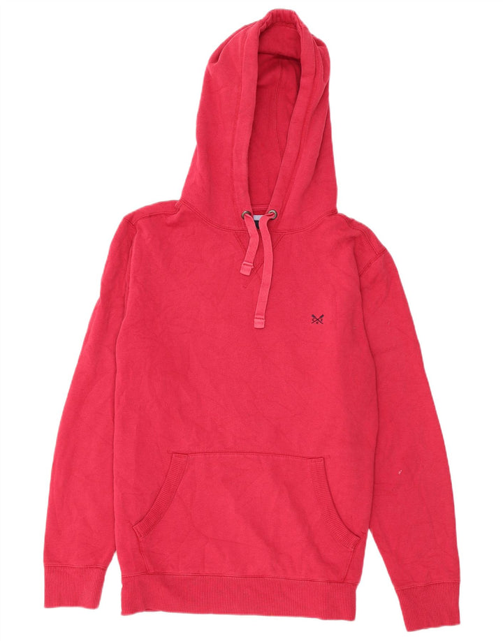 Crew Clothing Herren-Kapuzenpullover aus mittelrosa Baumwolle
