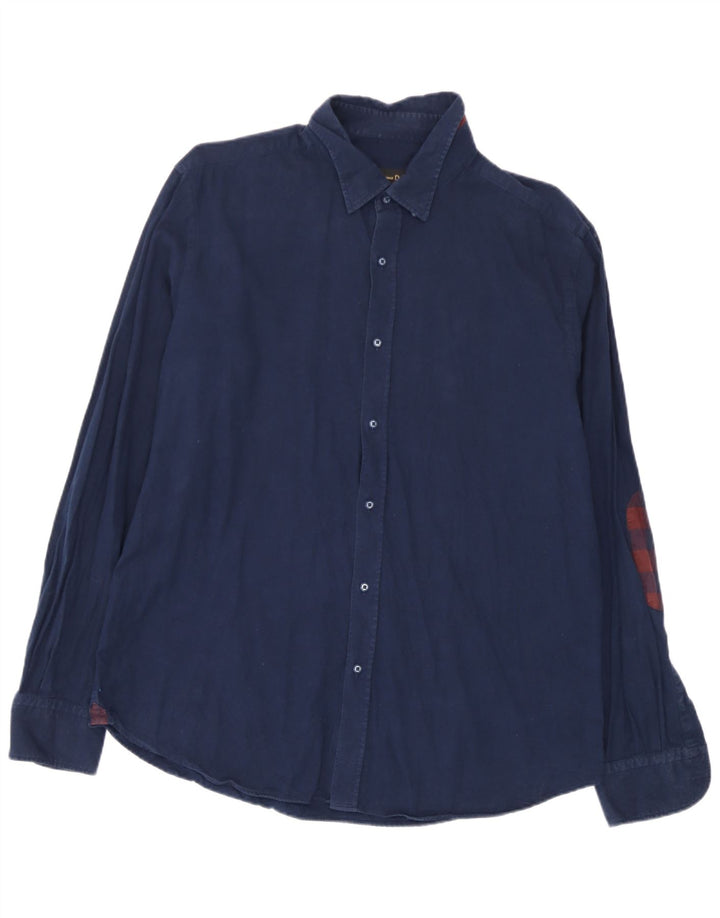 Massimo Dutti Herrenhemd XL Marineblau