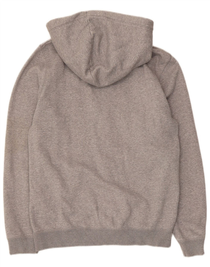 Jack Wills Herren-Kapuzenpullover mit Reißverschluss, mittelgrau gesprenkelte Baumwolle