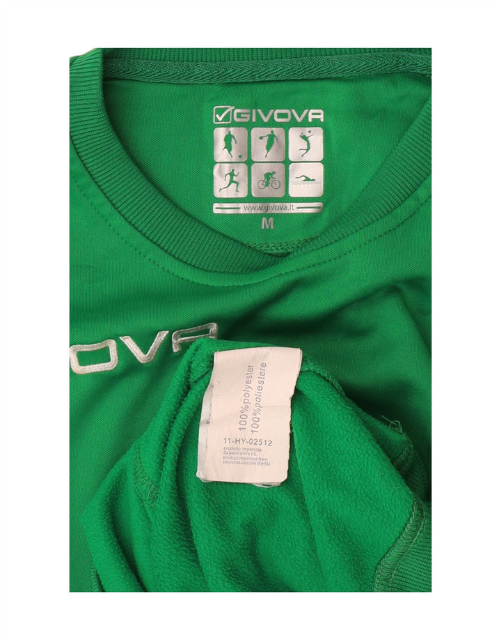 GIVOVA Grafischer Herren-Sweatshirtpullover aus mittelgrünem Polyester