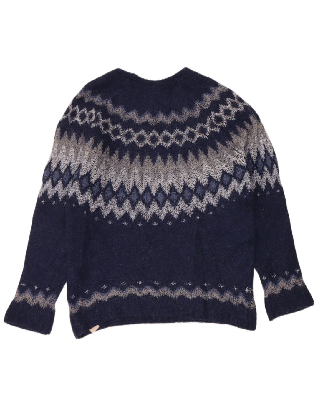 Massimo Dutti Damen-Pullover mit U-Boot-Ausschnitt, Gr. 14, mittleres Marineblau