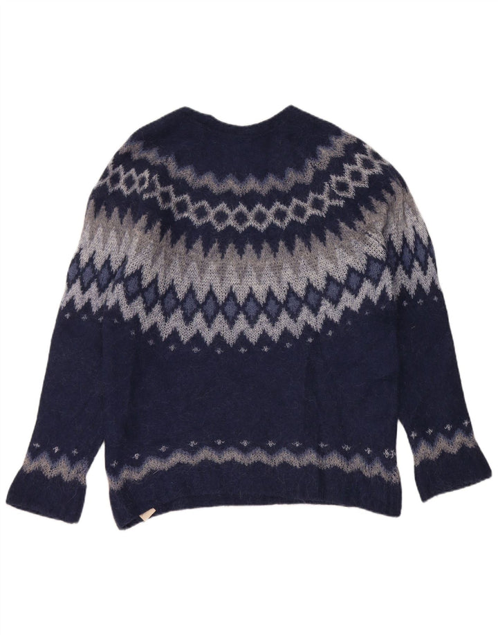 Massimo Dutti Damen-Pullover mit U-Boot-Ausschnitt, Gr. 14, mittleres Marineblau