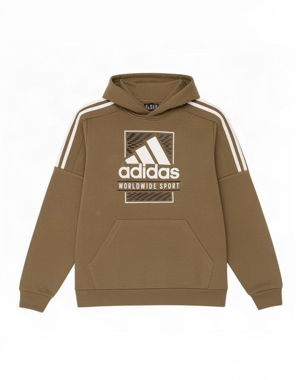Adidas Jungen Graphic Hoodie Pullover 13–14 Jahre Khaki Baumwolle