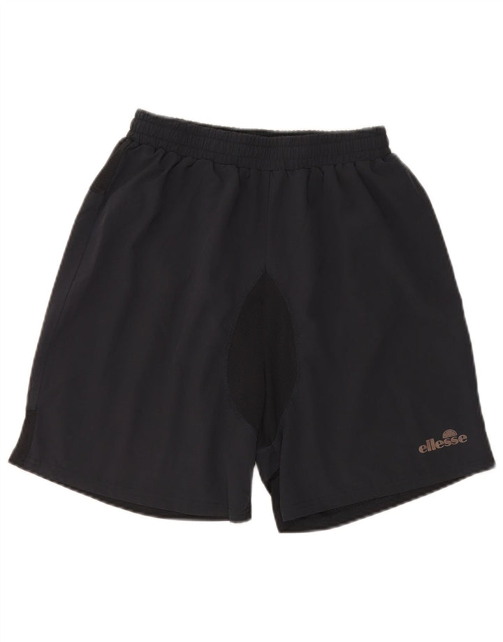 Ellesse Herren-Sportshorts, Mittelschwarzes Farbblock-Polyester
