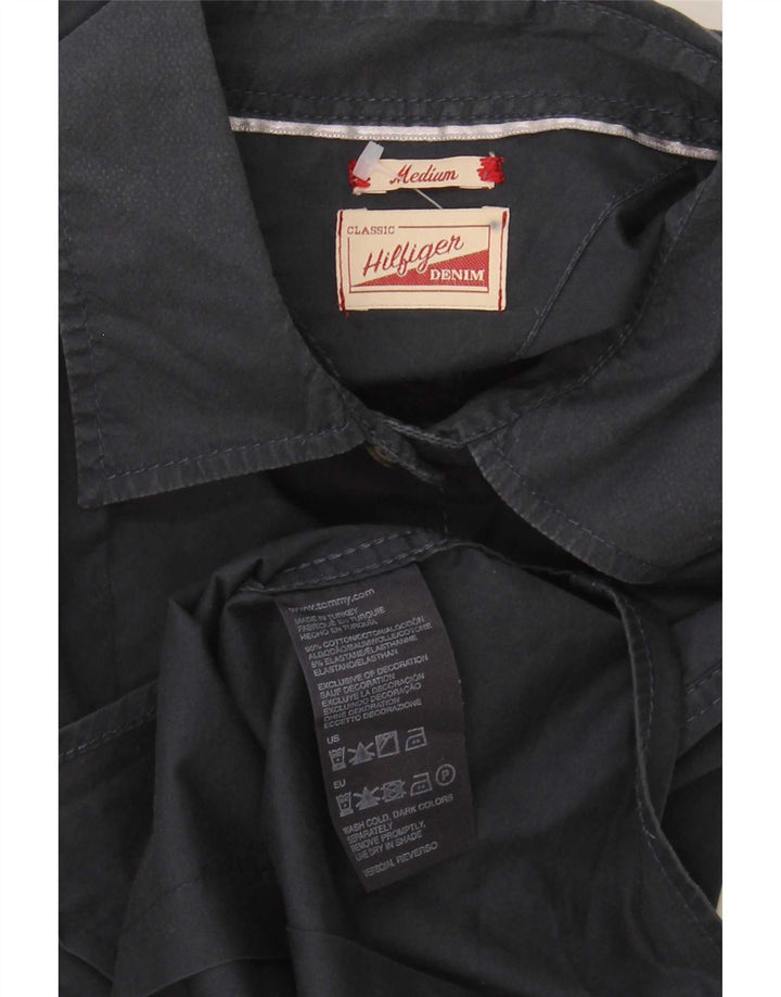 Tommy Hilfiger Damenhemd UK 12 Medium Marineblau Baumwolle