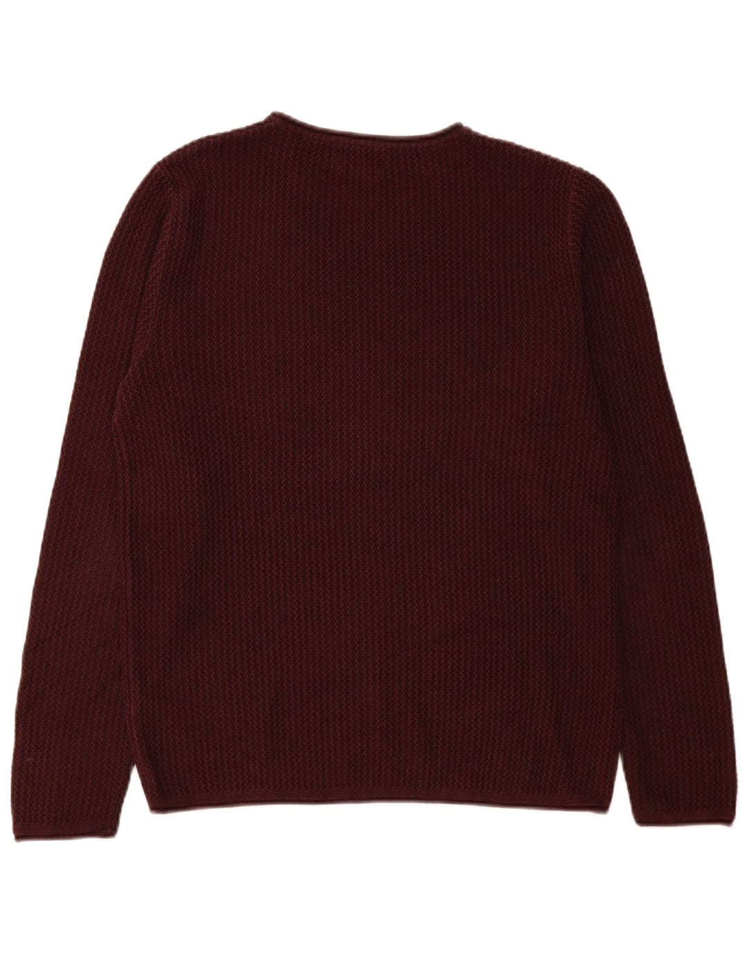 Jack & Jones Herren-Pullover mit Rundhalsausschnitt, Größe L, Burgunderrot