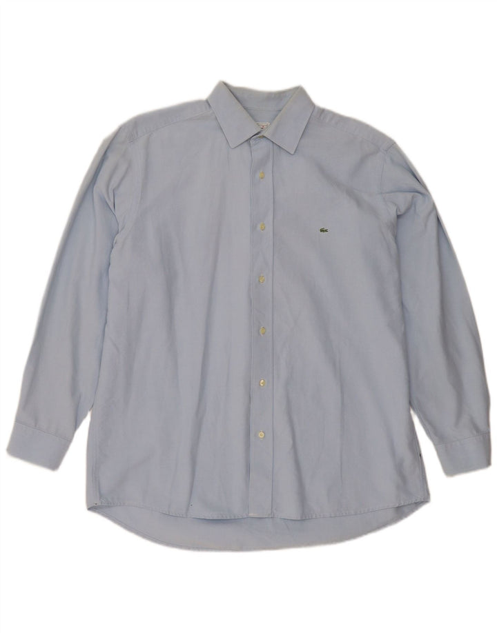 Lacoste Herrenhemd Größe 41 Große blaue Baumwolle
