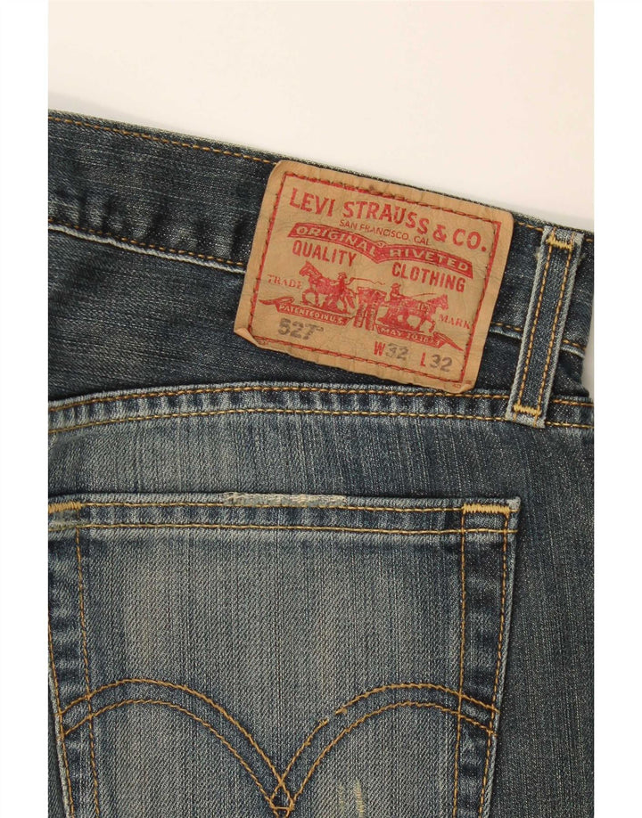 Levi's Damen 527 Bootcut Jeans W32 L32 Marineblau Baumwolle
