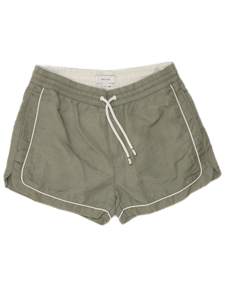 Reiss Herren-Badeshorts, klein, grünes Polyester