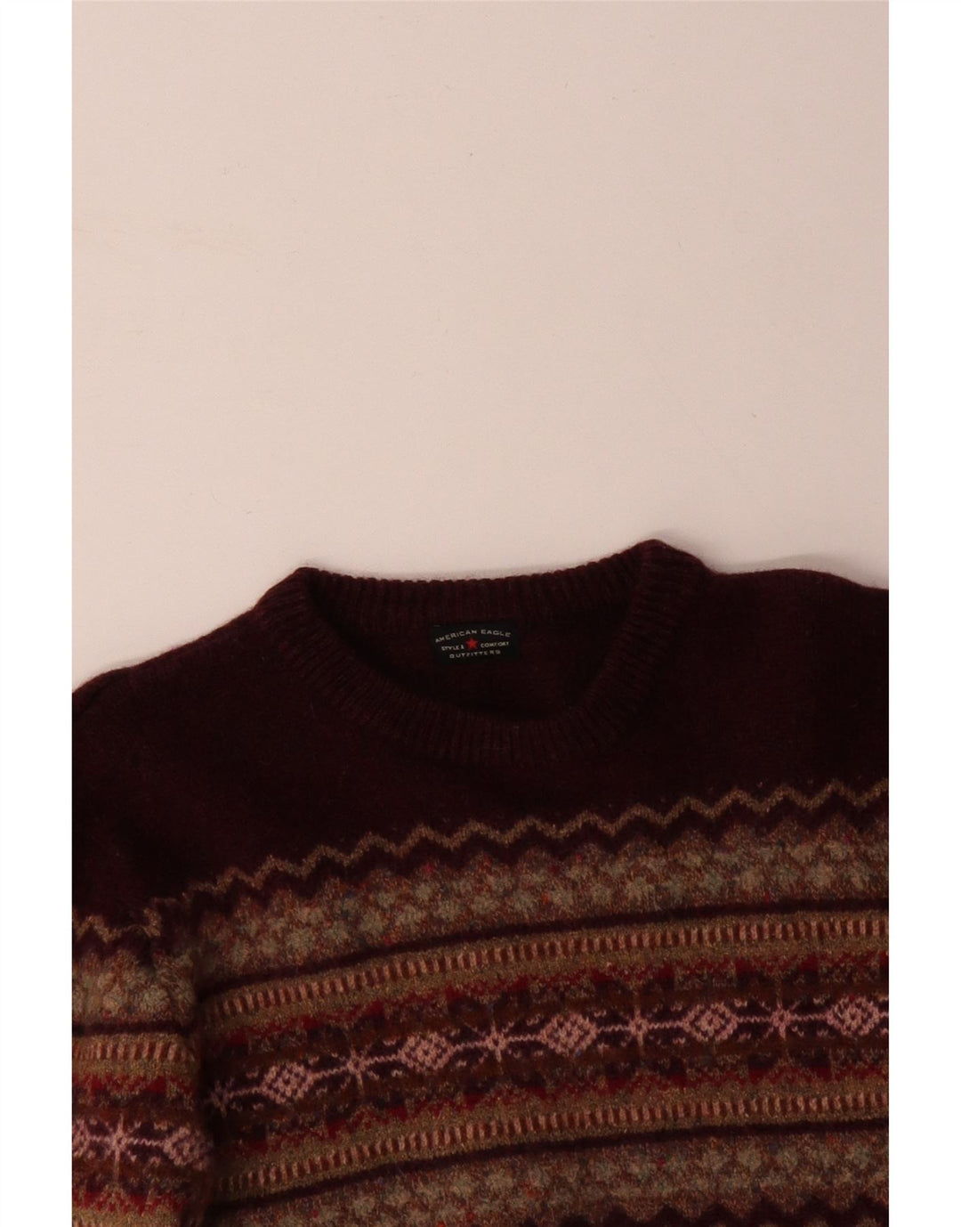 AMERICAN EAGLE Damen-Pullover mit Rundhalsausschnitt, Gr. 14, mittleres Kastanienbraun