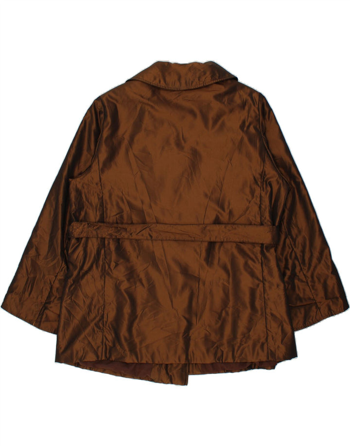 VINTAGE Womens Overcoat UK 20 2XL Brown Polyester Vintage Vintage and Second-Hand Vintage from Messina Hembry 