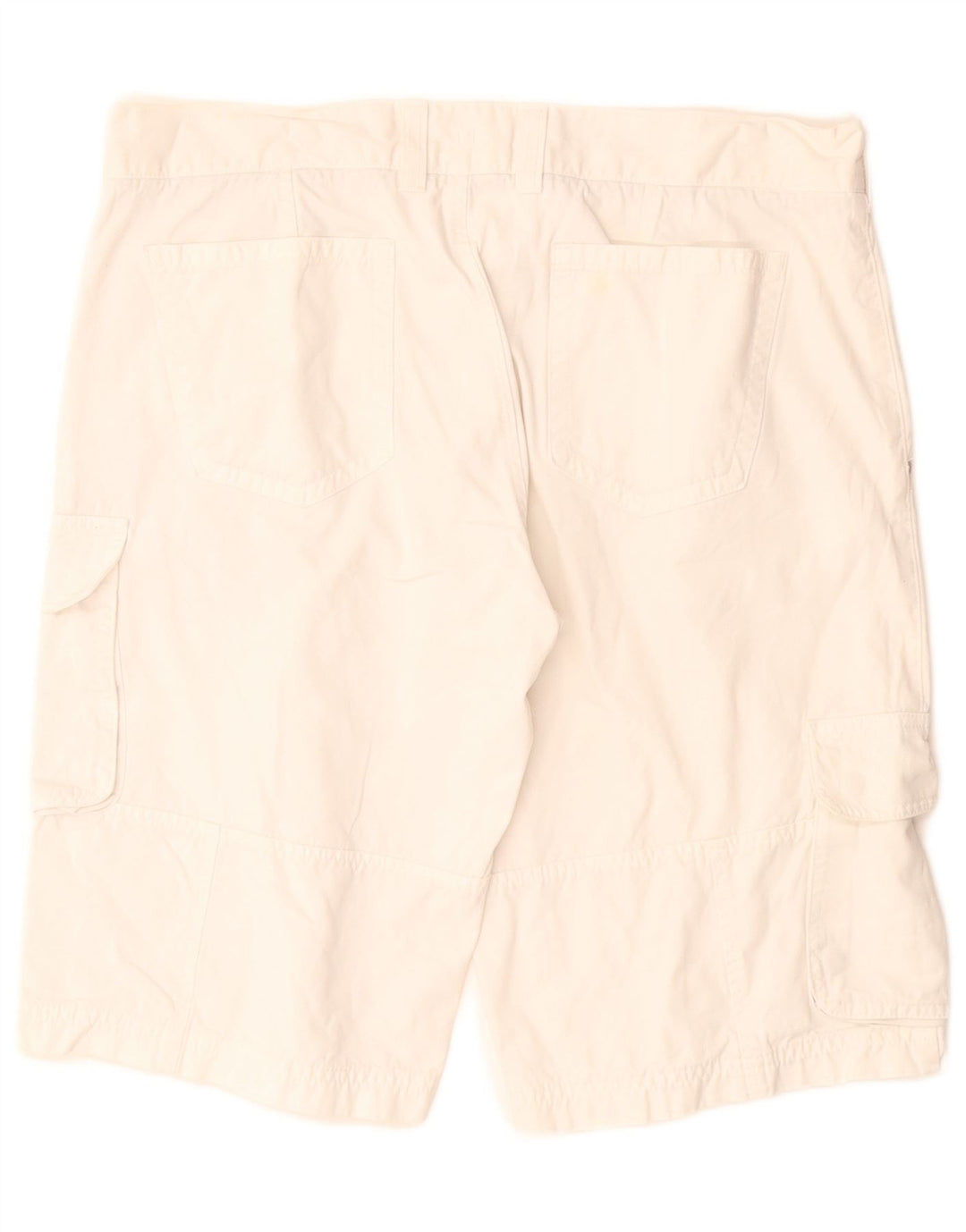 Benetton Herren Cargoshorts IT 50 Large W34 Weiße Baumwolle