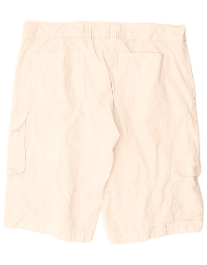 Benetton Herren Cargoshorts IT 50 Large W34 Weiße Baumwolle