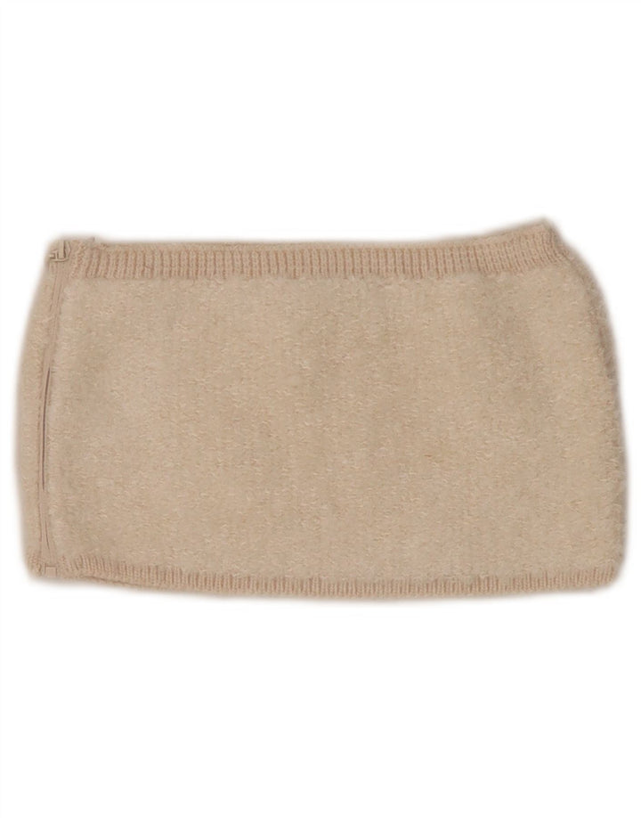 Zara Damen Strick-Crop-Top UK 8 Small Beige Acryl