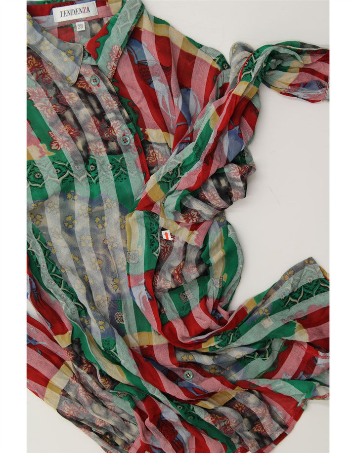 TENDENZA Womens Shirt EU 38 Medium Multicoloured Striped Vintage Tendenza and Second-Hand Tendenza from Messina Hembry 