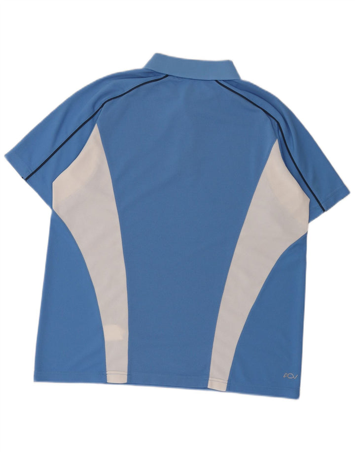 Ellesse Herren-Poloshirt, mittelblau, Farbblock