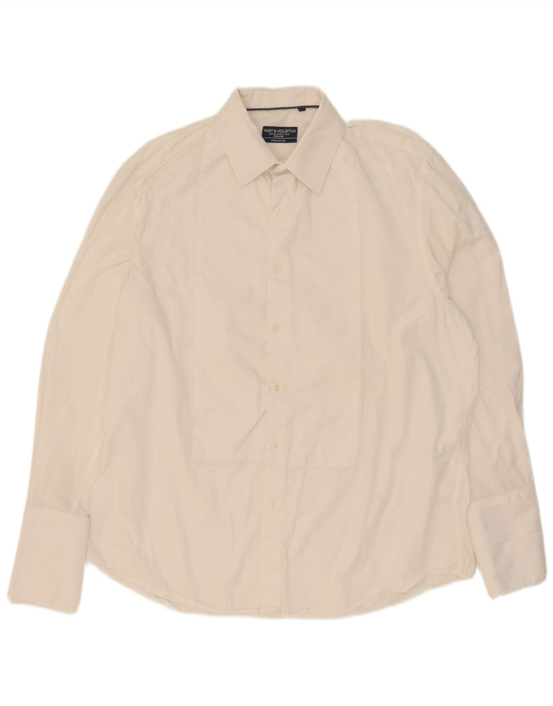 Hunt & Holditch Herren-Formalhemd, Größe 45 17 XL, weiße Baumwolle