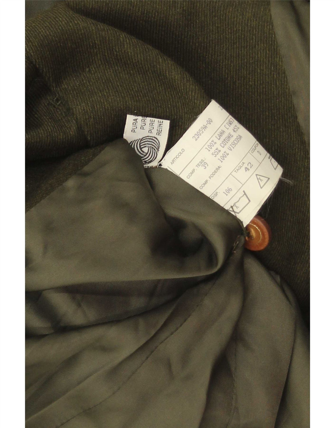 Vintage Damen 4-Knopf-Blazerjacke IT 42 Mittelgrüner Farbblock
