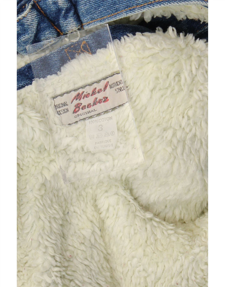 Michel Bachoz Herren Sherpa Jeansjacke UK 40 Große blaue Baumwolle