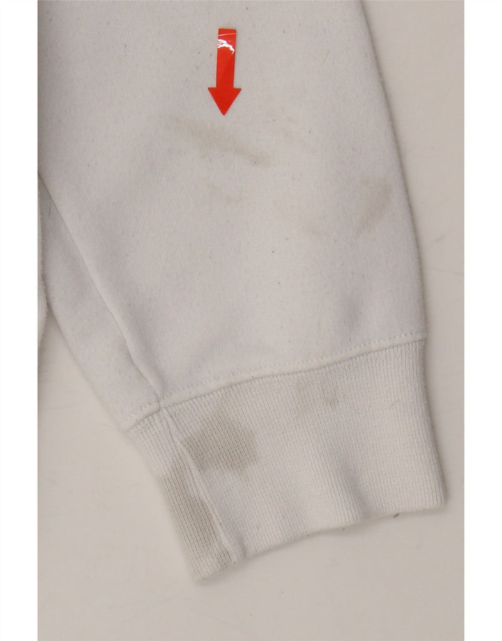 CHAMPION Mens Graphic Hoodie Jumper Large White Cotton Vintage Champion and Second-Hand Champion from Messina Hembry 