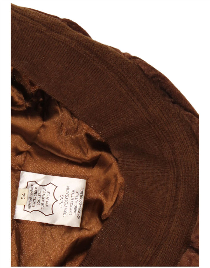 Vintage Herren Bomber Wildlederjacke EU 54 2XL Braunes Leder