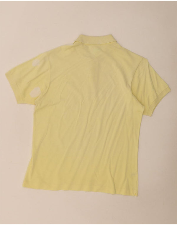 Lacoste Herren-Poloshirt, Größe 4, mittelgelbe Baumwolle