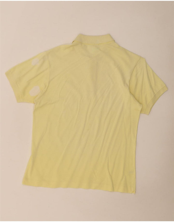 Lacoste Herren-Poloshirt, Größe 4, mittelgelbe Baumwolle