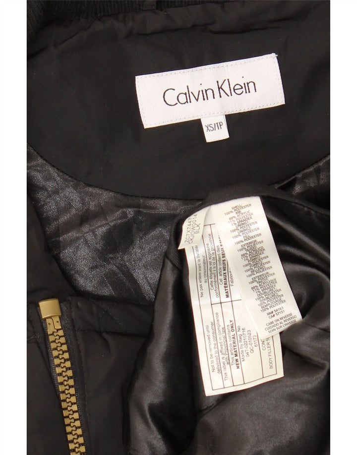 CALVIN KLEIN Damen Steppweste UK 6 XS Schwarz Polyester