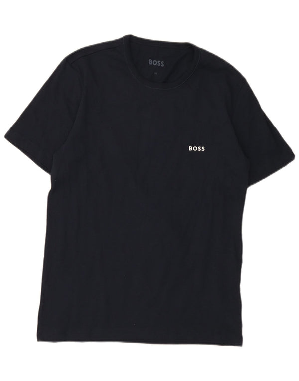Hugo Boss Herren T-Shirt Top Medium Marineblau Baumwolle