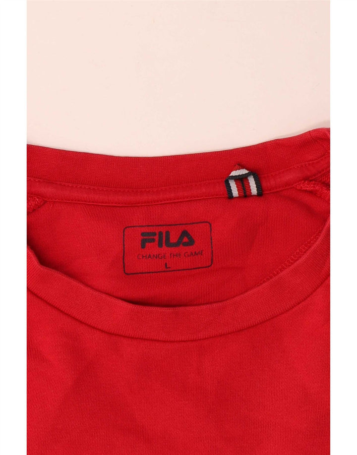 Fila Herren-Sweatshirt mit Grafik, groß, mehrfarbig, Colourblock-Baumwolle