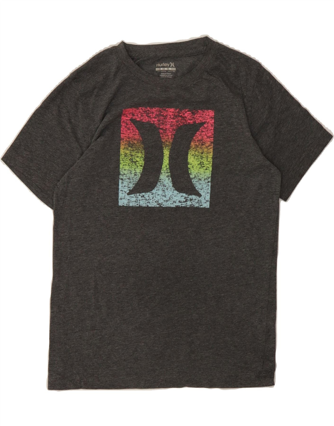 HURLEY Girls Graphic T-Shirt Top 10-11 Years Medium Grey Vintage Hurley and Second-Hand Hurley from Messina Hembry 