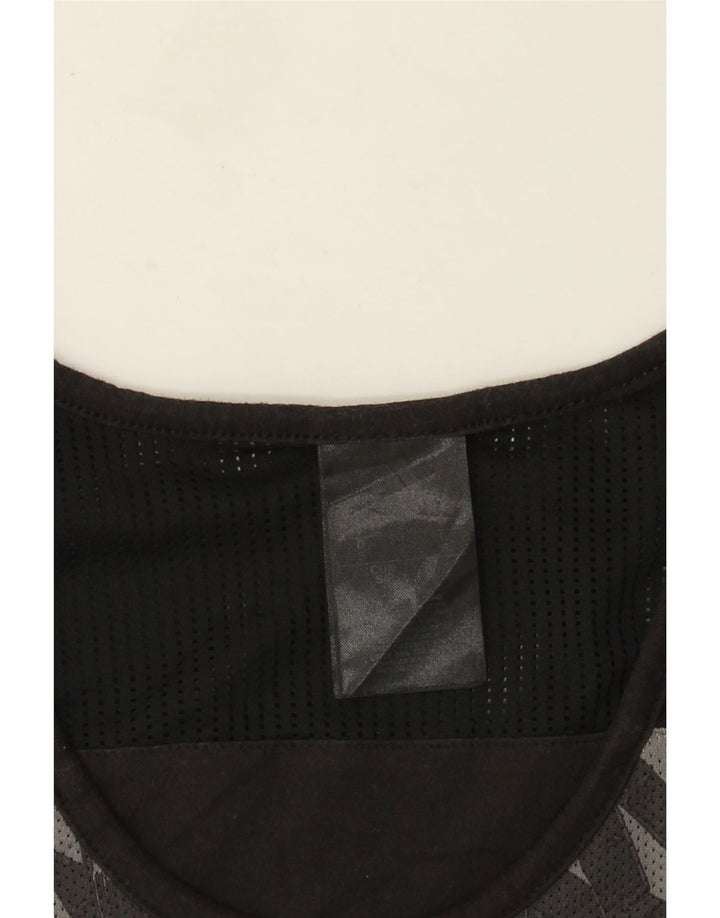 Adidas Herren Weste Top Small Schwarz Geometrisch Baumwolle